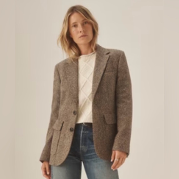 Vtg Liz Wear by Liz Claiborne Brown Tweed Jacket - Picture 9 of 9